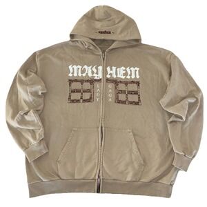 Lady Gaga Opera Haus Hoodie XXXL Beige Full Zip Mayhem Ball Merch NEW *spots
